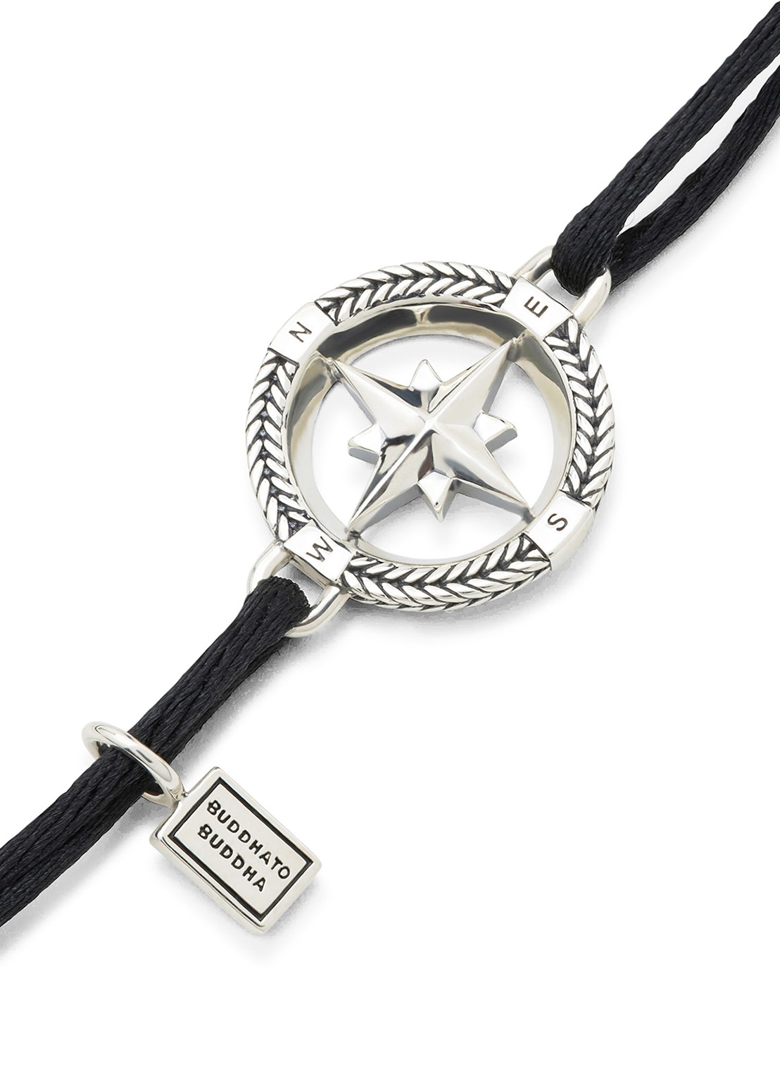 Buddha to Buddha Barbara Kompas armband van zilver - voorkant 3 zilver