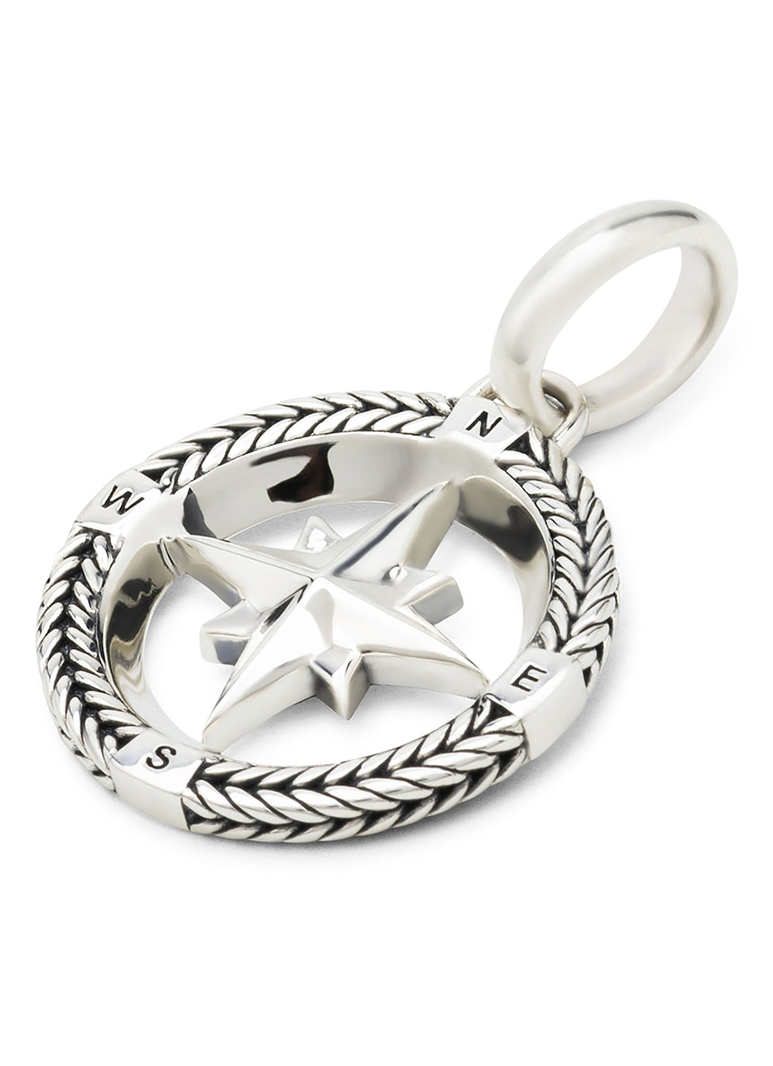 Buddha to Buddha Barbara Mini kompas hanger van zilver - detail 3 goud