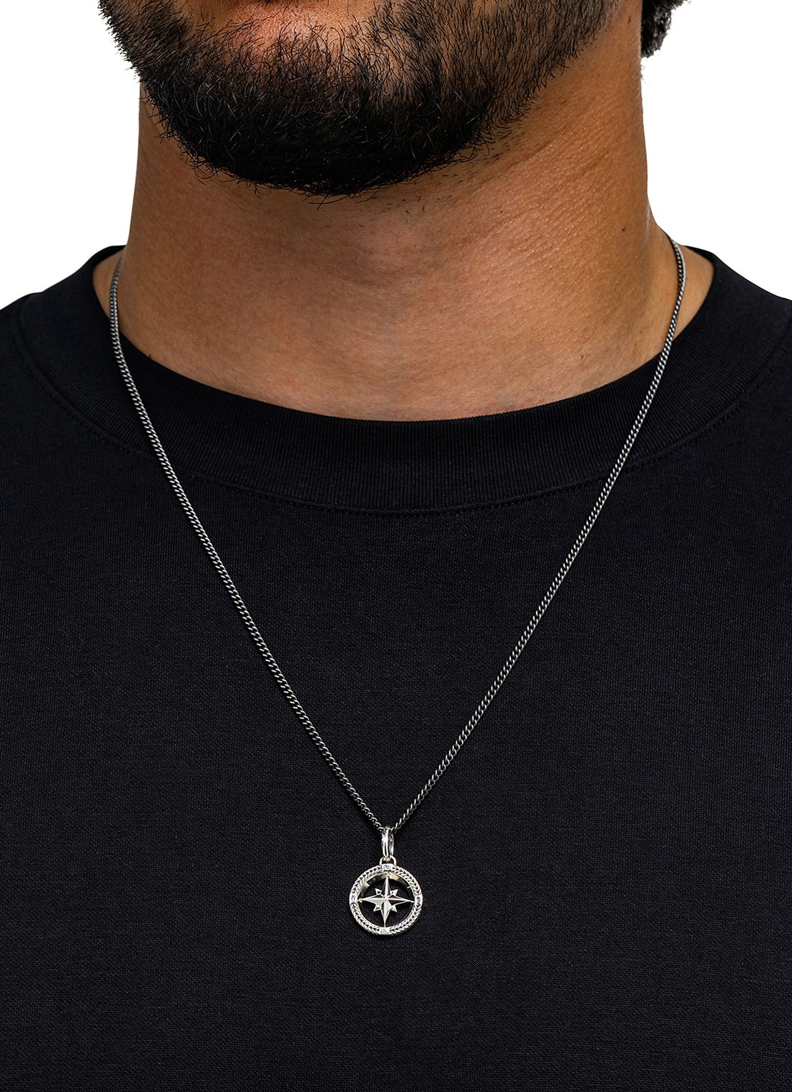 Buddha to Buddha Barbara Mini kompas hanger van zilver - detail 5 goud