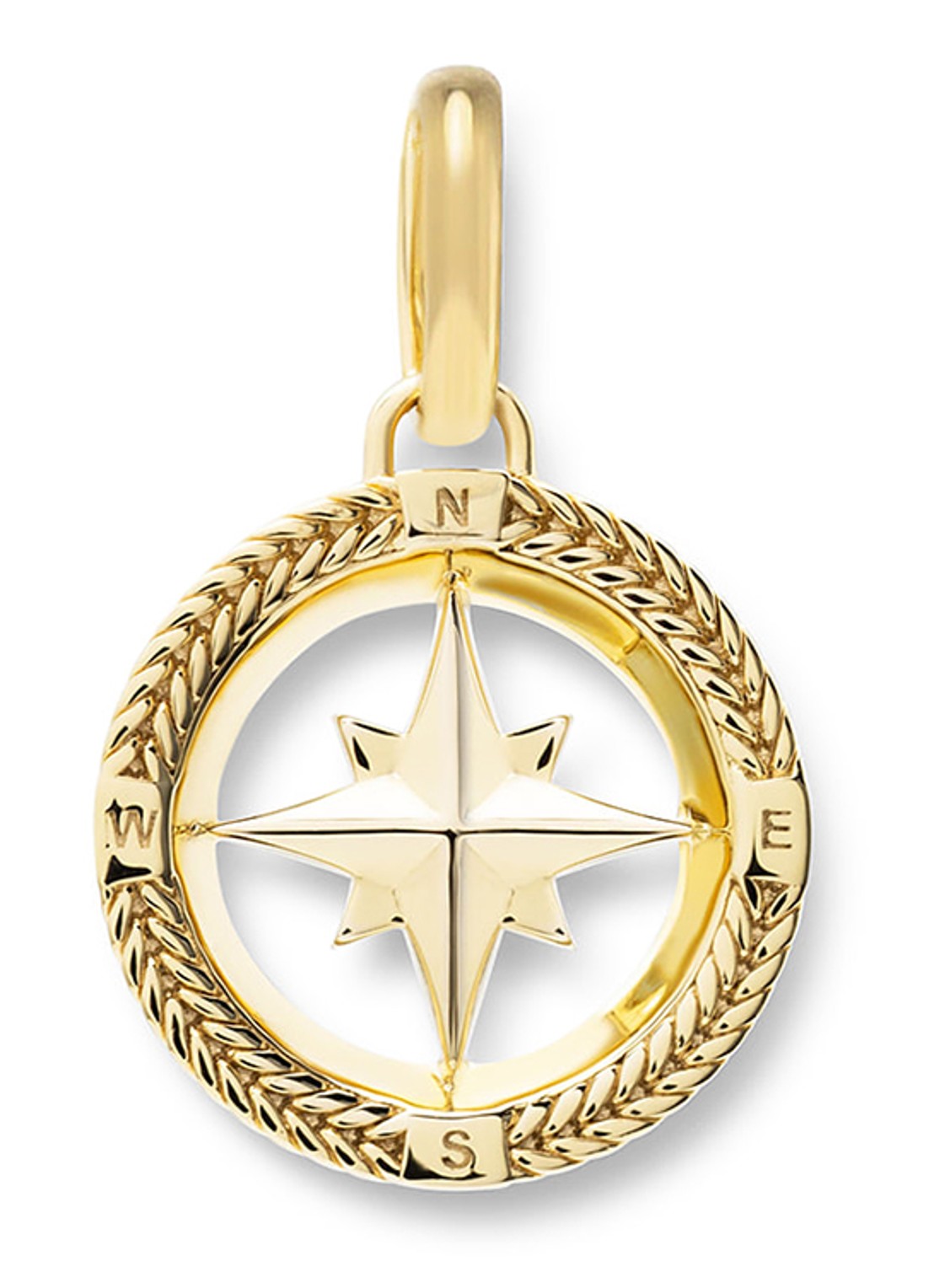 Buddha to Buddha Barbara Mini Kompas hanger verguld - voorkant goud