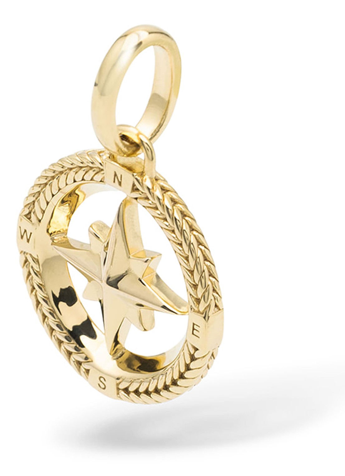 Buddha to Buddha Barbara Mini Kompas hanger verguld - voorkant 2 goud
