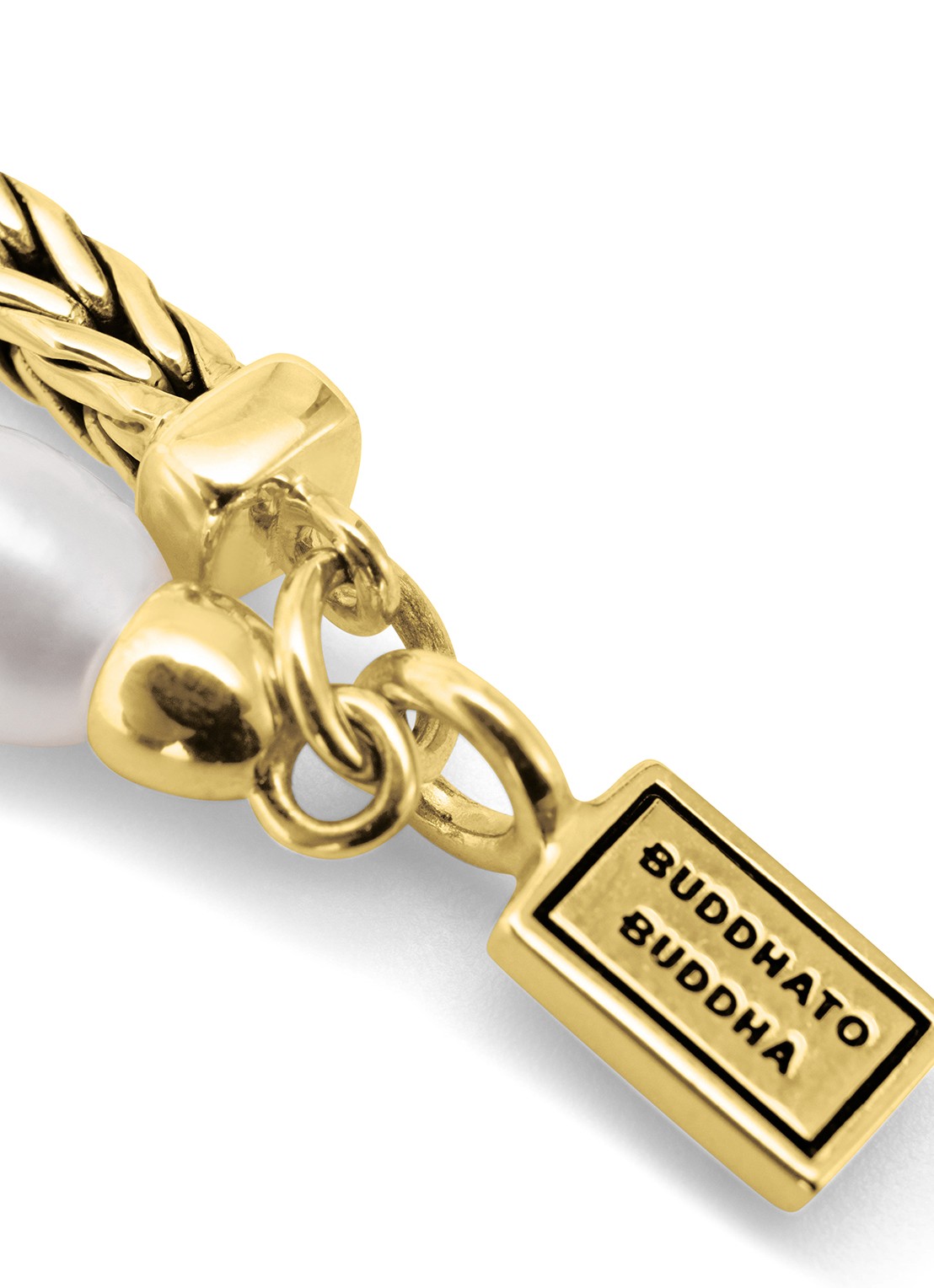Buddha to Buddha Barbara Mini Pearl armband verguld - detail 2 goud