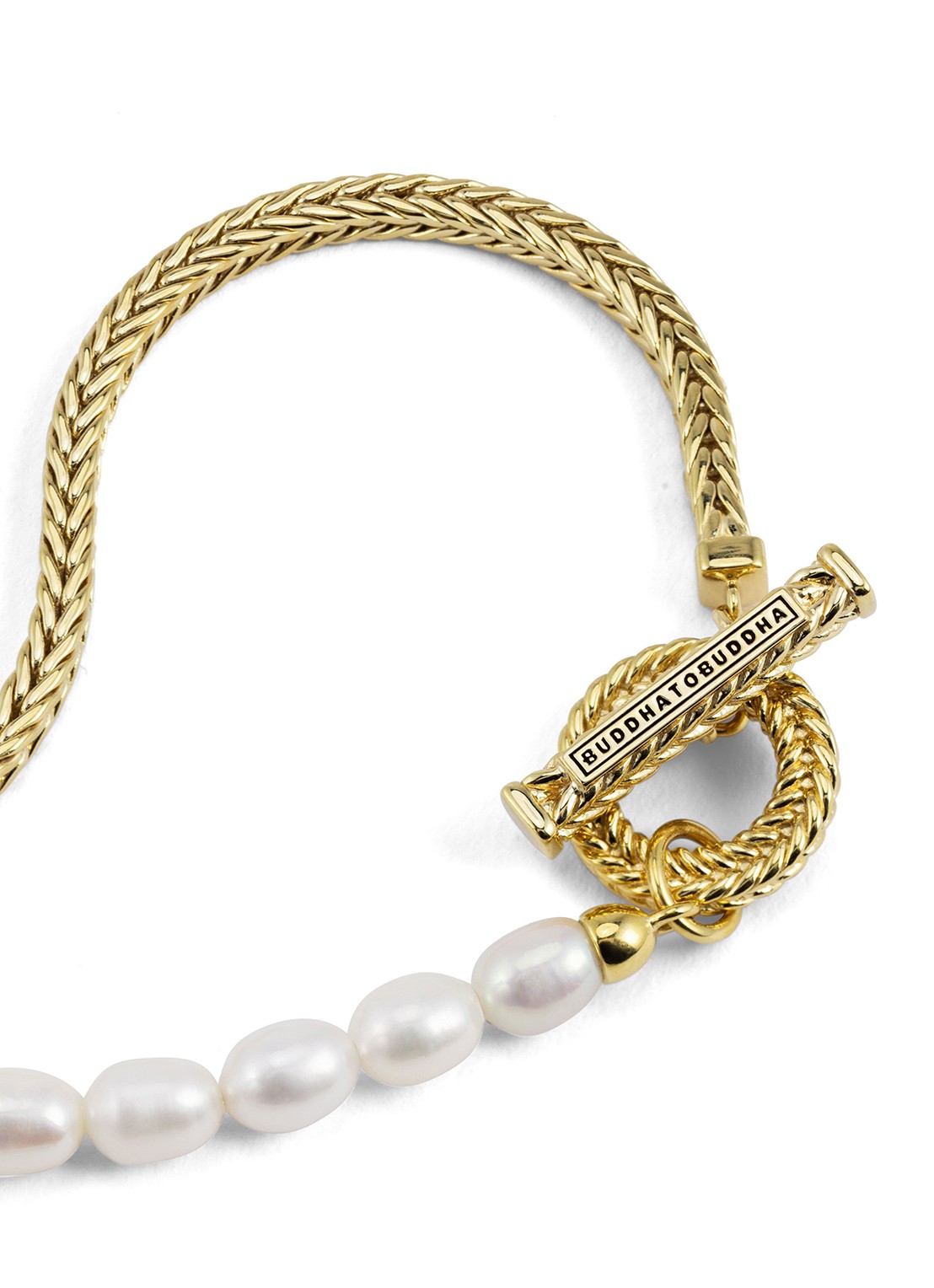 Buddha to Buddha Barbara Mini Pearl ketting verguld - detail 4 goud