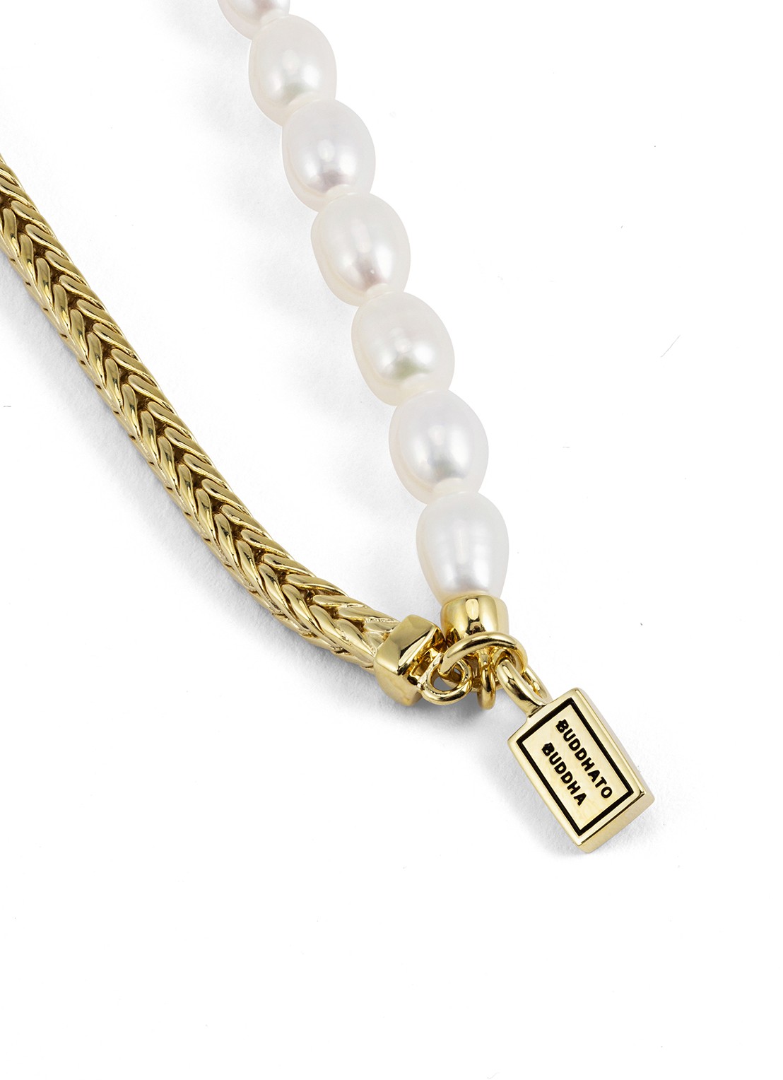 Buddha to Buddha Barbara Mini Pearl ketting verguld - detail 5 goud