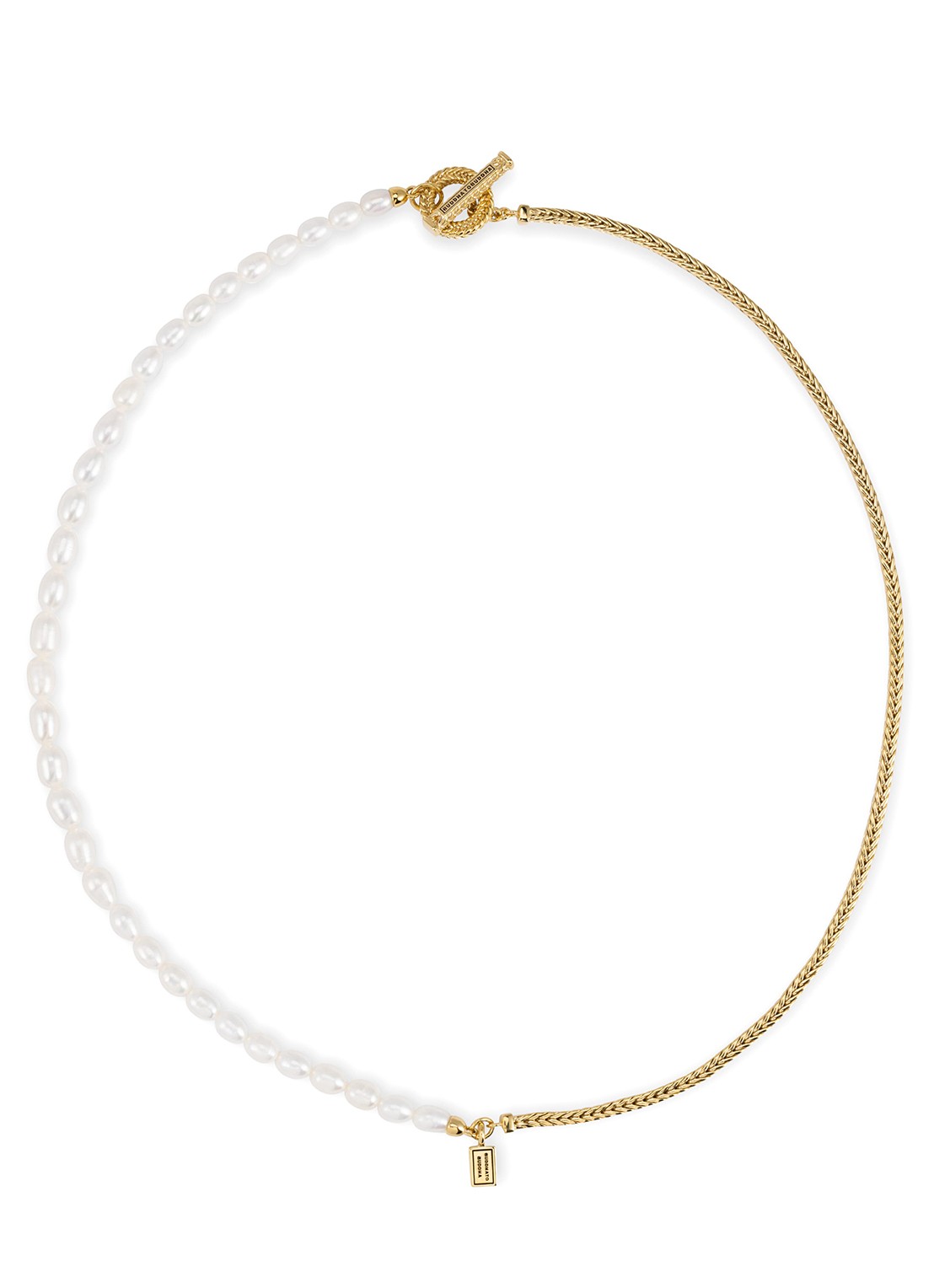 Buddha to Buddha Barbara Mini Pearl ketting verguld - voorkant goud