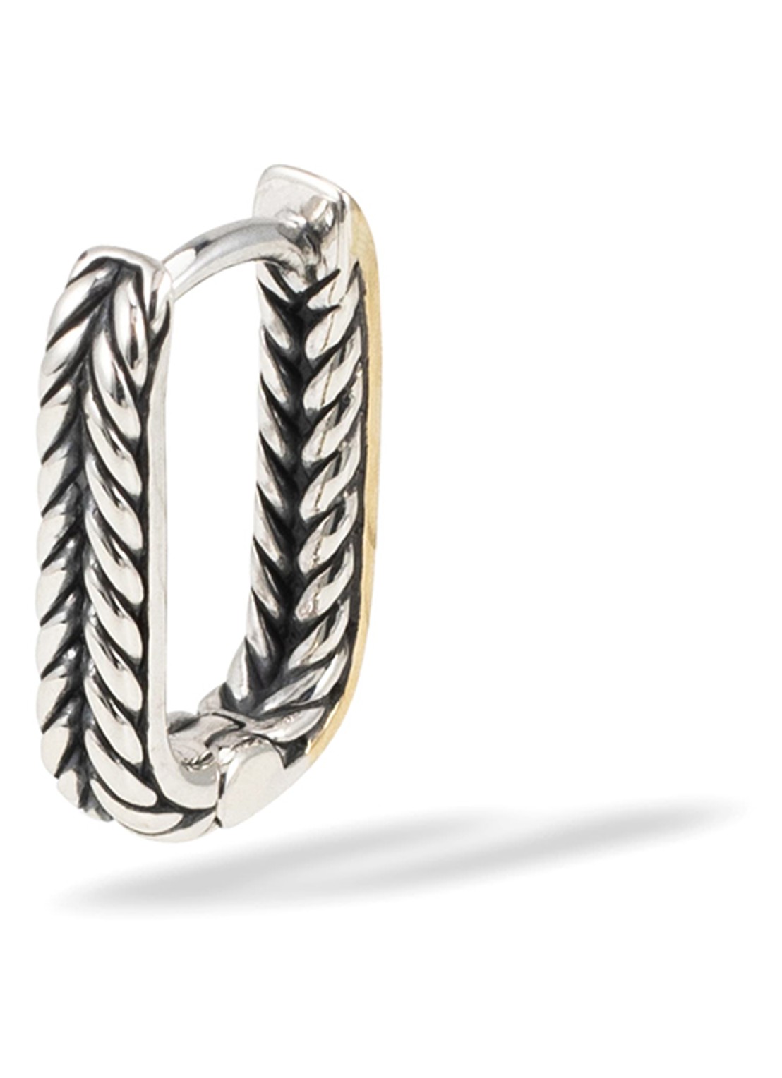 Buddha to Buddha Barbara reversible enkele oorring met detail van 14 karaat goud - voorkant goud