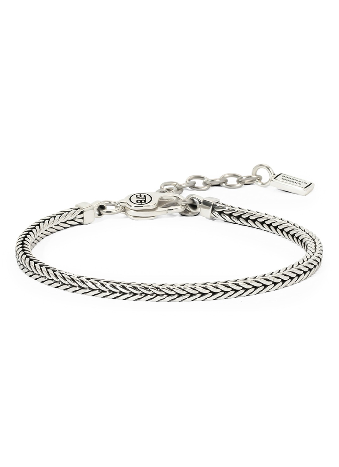 Buddha to Buddha Barbara schakelarmband van zilver - voorkant 3 zilver