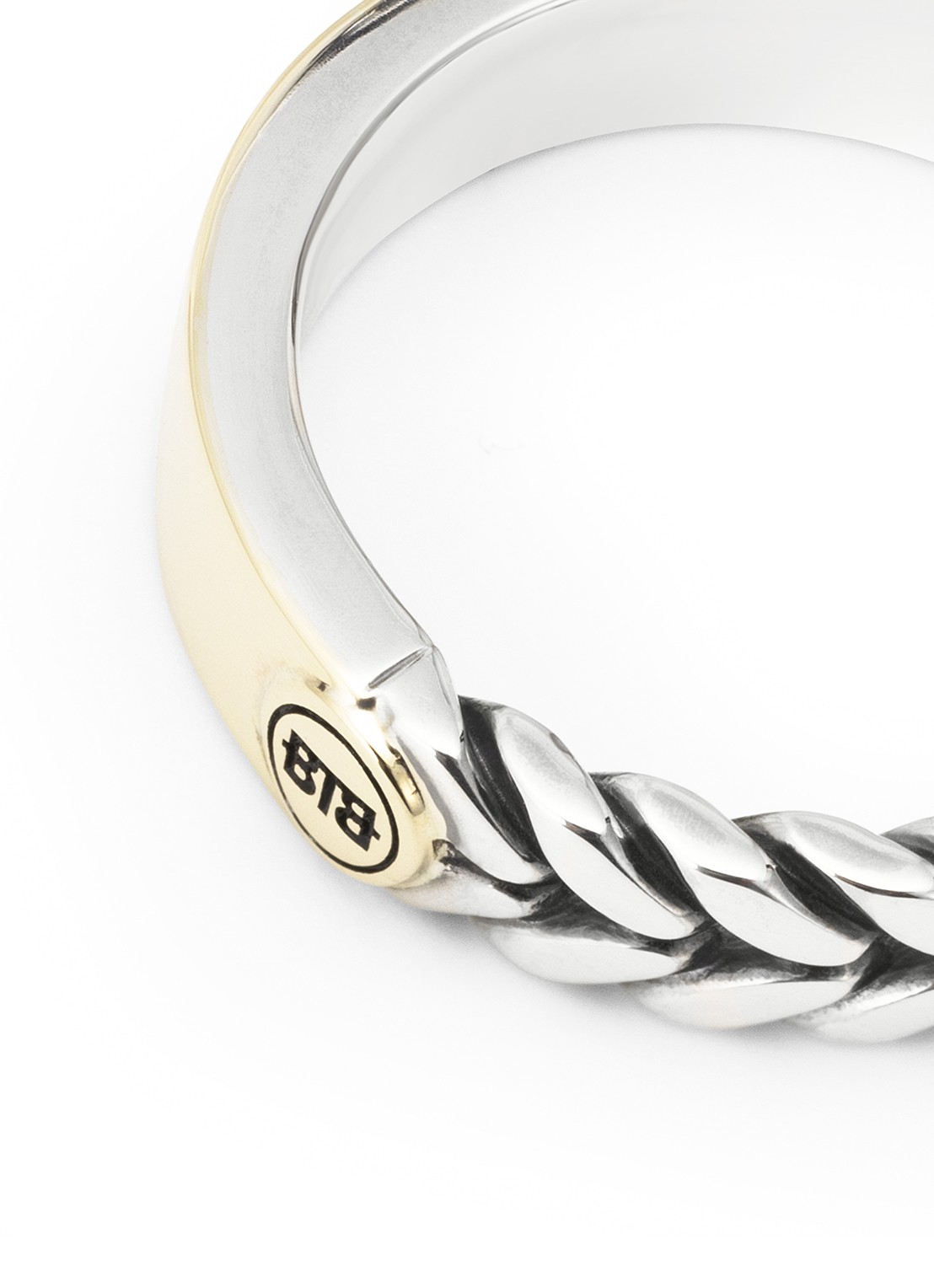 Buddha to Buddha Barbara Small Dual ring van zilver met detail van 14 karaat goud - detail 2 zilver