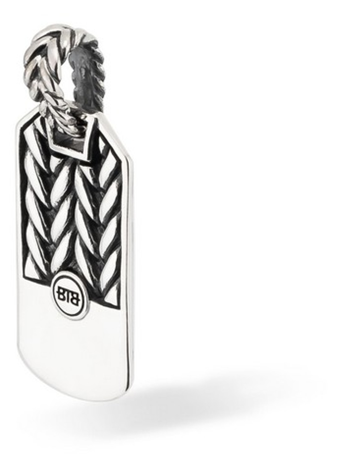 Buddha to Buddha Barbara Tag hanger van zilver - voorkant zilver