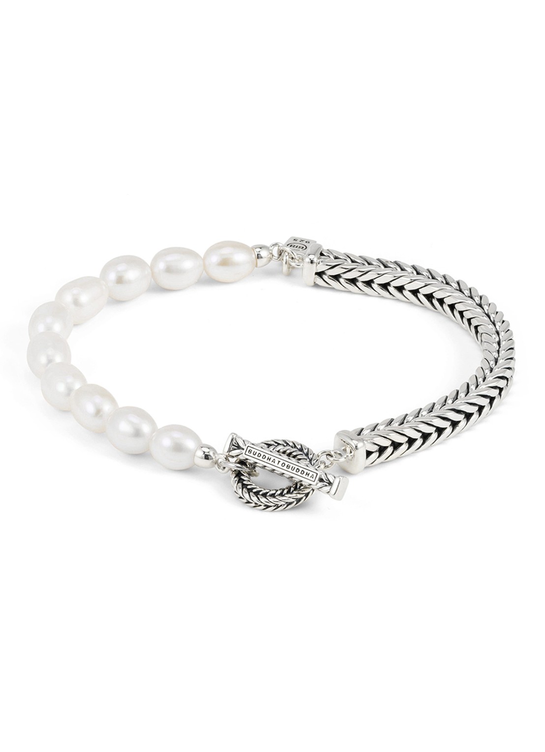 Buddha to Buddha Barbara XS armband van zilver - voorkant zilver