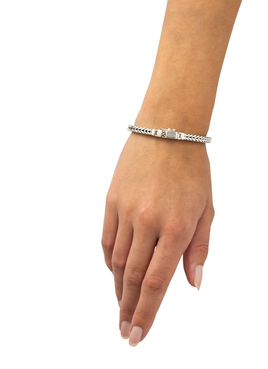 Buddha to Buddha Barbara XS schakelarmband van zilver - detail zilver
