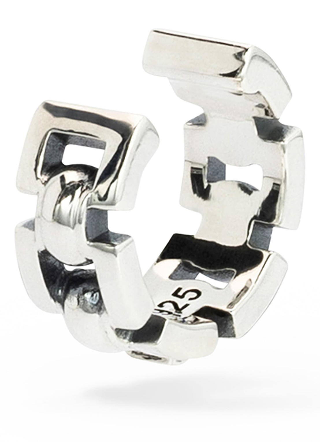 Buddha to Buddha Batul enkele earcuff van zilver - voorkant 3 zilver