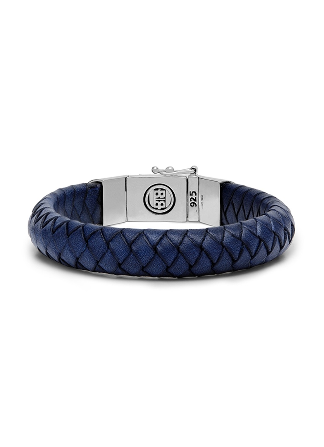 Buddha to Buddha Ben armband van leer - detail 4 donkerblauw