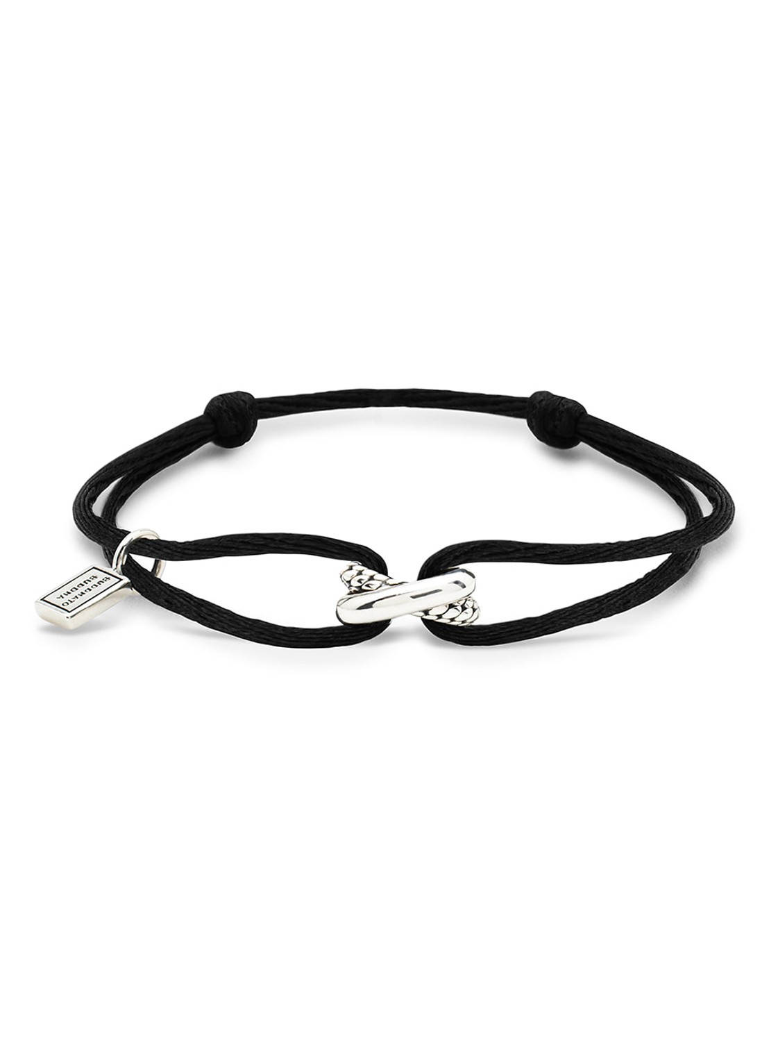 Buddha to Buddha Ben armband van zilver  - voorkant 2 zilver