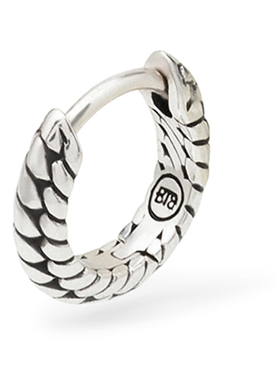 Buddha to Buddha Ben enkele oorring van zilver - voorkant zilver
