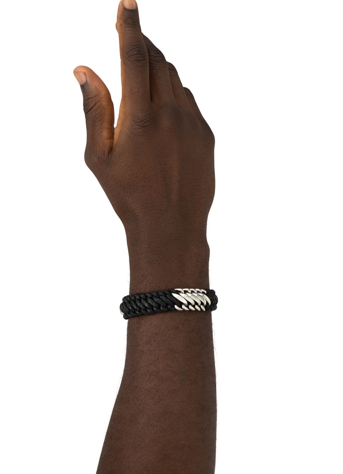 Buddha to Buddha Ben Mix armband van zilver - voorkant 3 zwart
