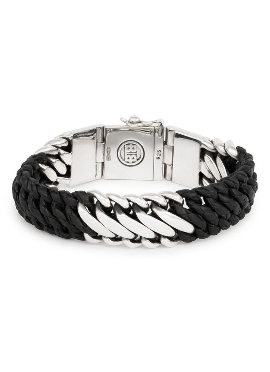 Buddha to Buddha Ben Mix armband van zilver - detail zwart