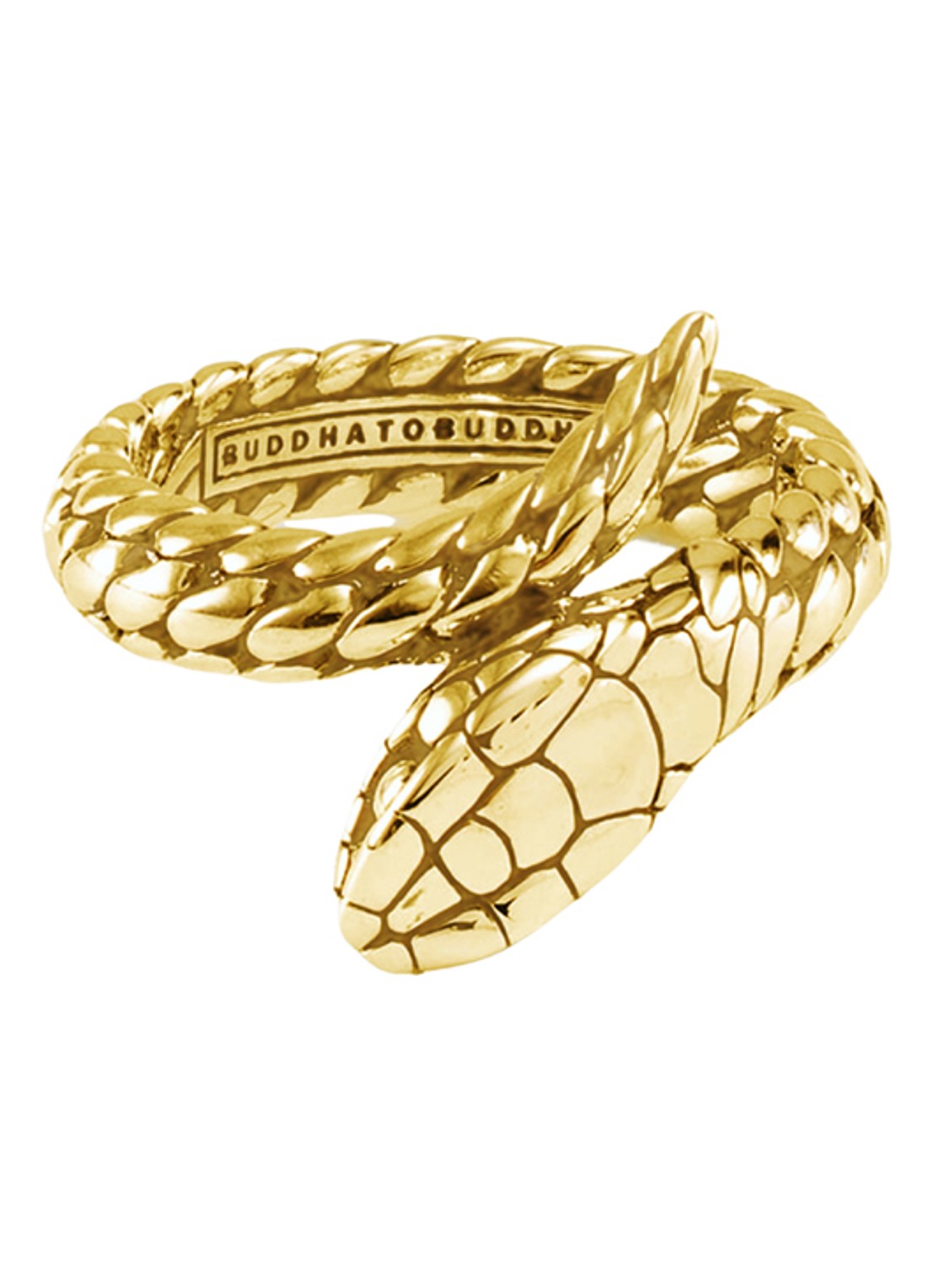 Buddha to Buddha Ben ring XS Snake verguld - voorkant goud