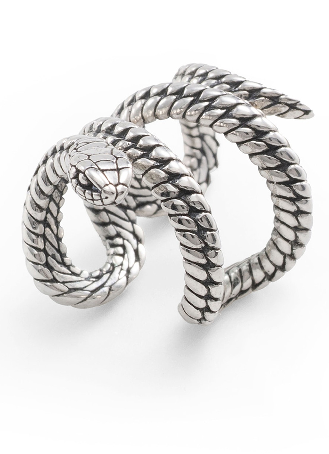 Buddha to Buddha Ben Slang ear cuff van zilver - detail 3 zilver