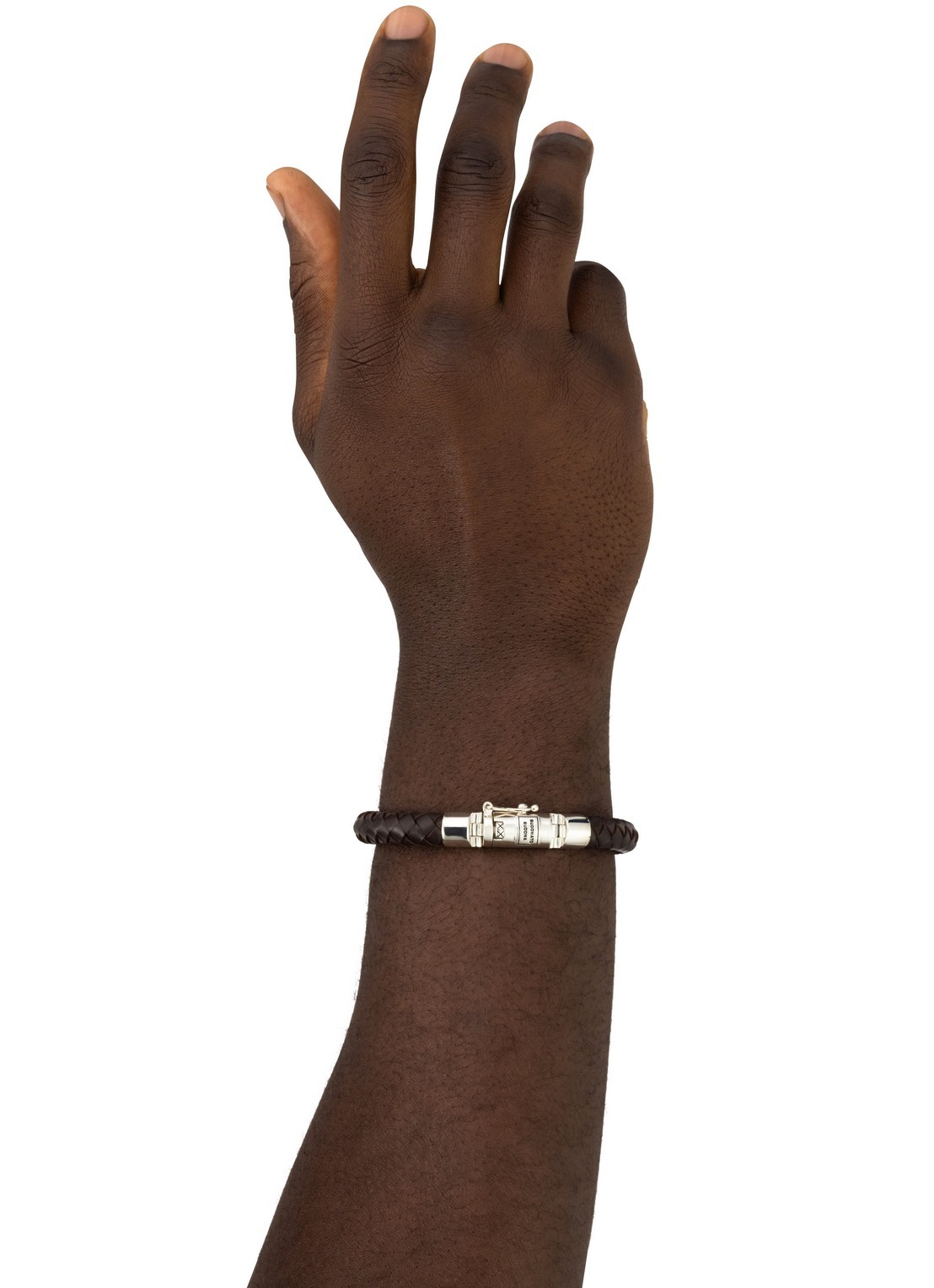 Buddha to Buddha Ben Small armband van leer - detail 4 donkerbruin