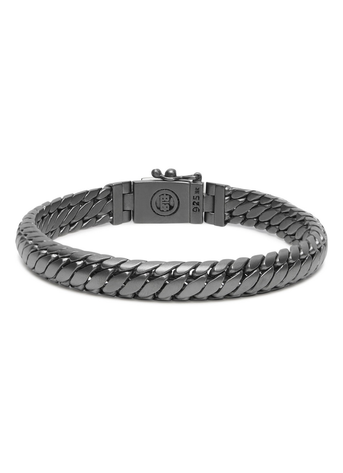 Buddha to Buddha Ben XS schakelarmband van zilver met detail van 14 karaat geelgoud - detail 4 donkergrijs
