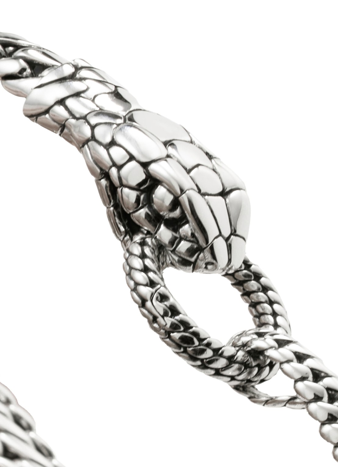 Buddha to Buddha Ben XS Slang armband van zilver - detail 2 zilver