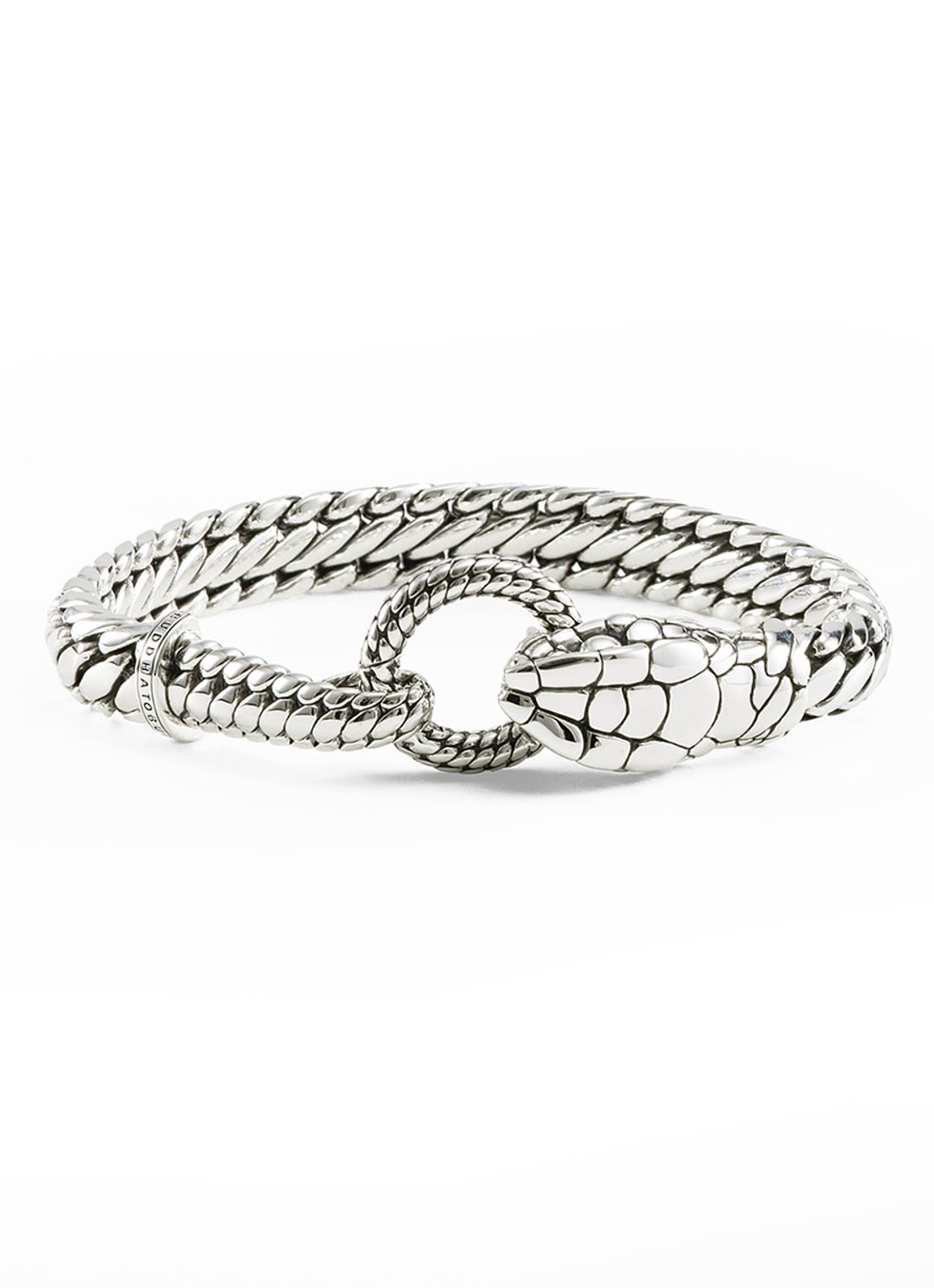 Buddha to Buddha Ben XS Slang armband van zilver - voorkant 4 zilver