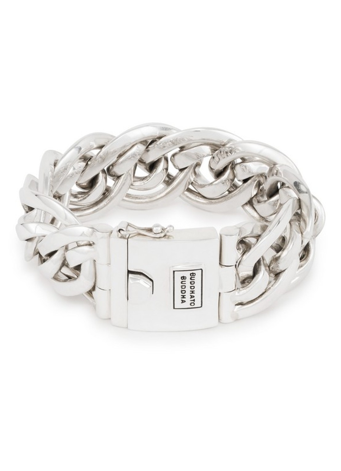 Buddha to Buddha Chain Big schakelarmband van zilver - voorkant zilver