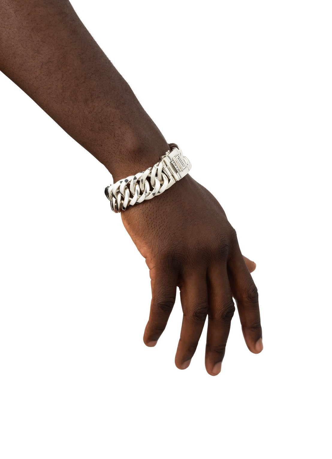 Buddha to Buddha Chain Big schakelarmband van zilver - voorkant 2 zilver