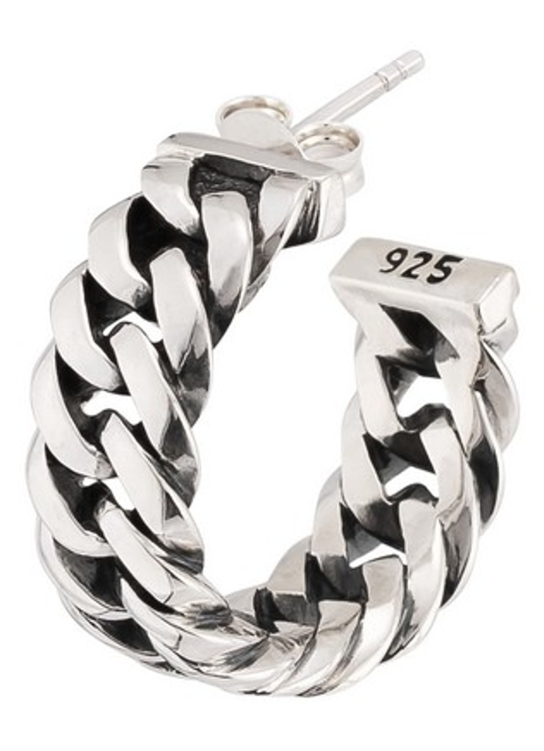 Buddha to Buddha Chain oorringen van zilver - voorkant 3 zilver