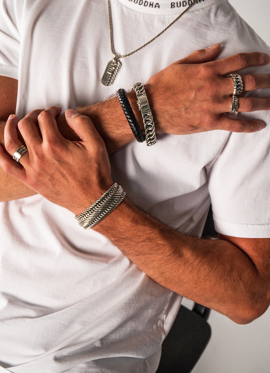 Buddha to Buddha Chain ring van zilver - detail zilver
