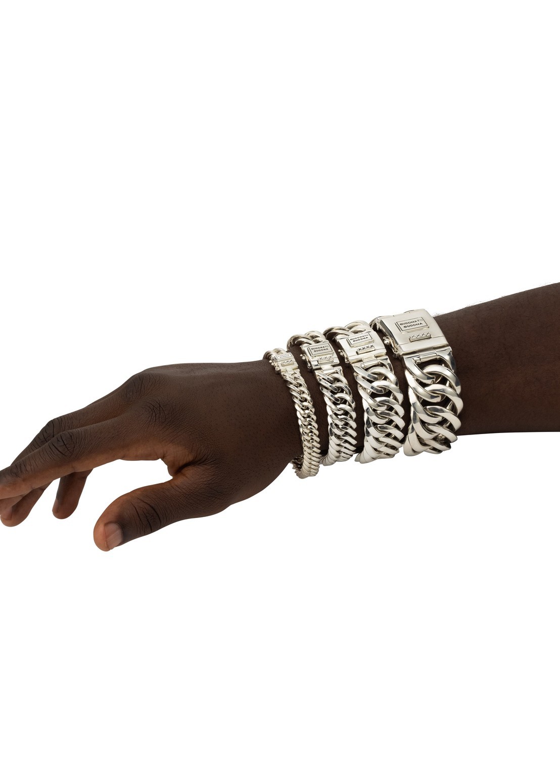 Buddha to Buddha Chain Small schakelarmband van zilver - detail 4 zilver