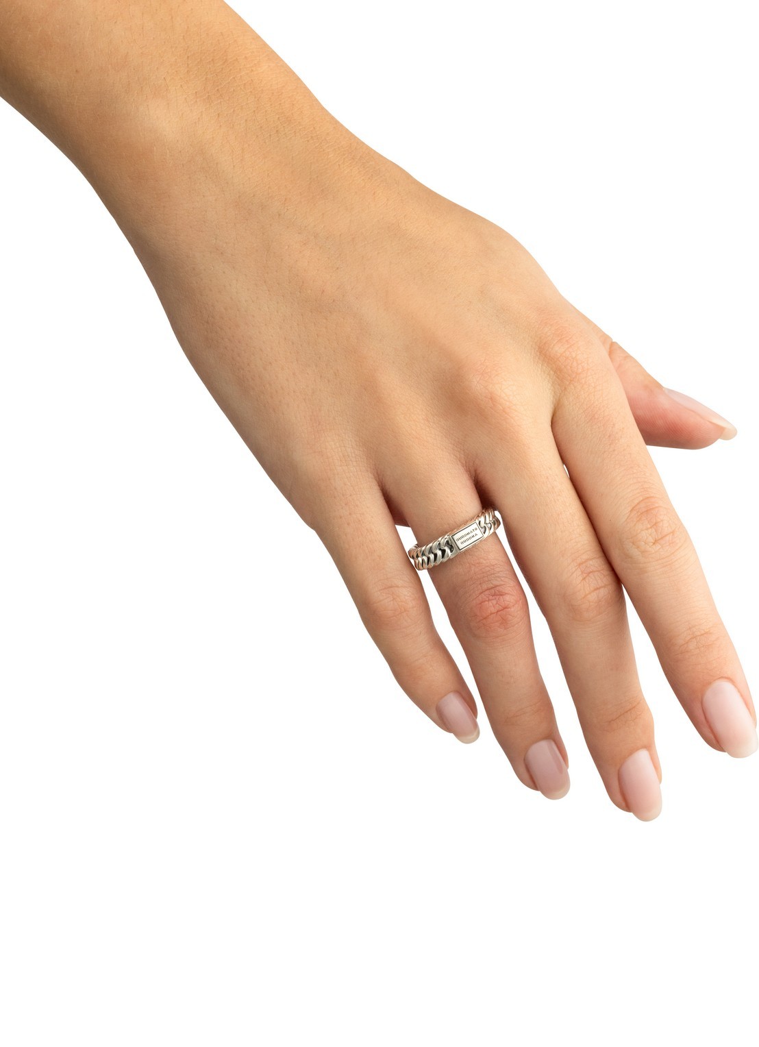 Buddha to Buddha Chain XS ring van zilver - detail zilver