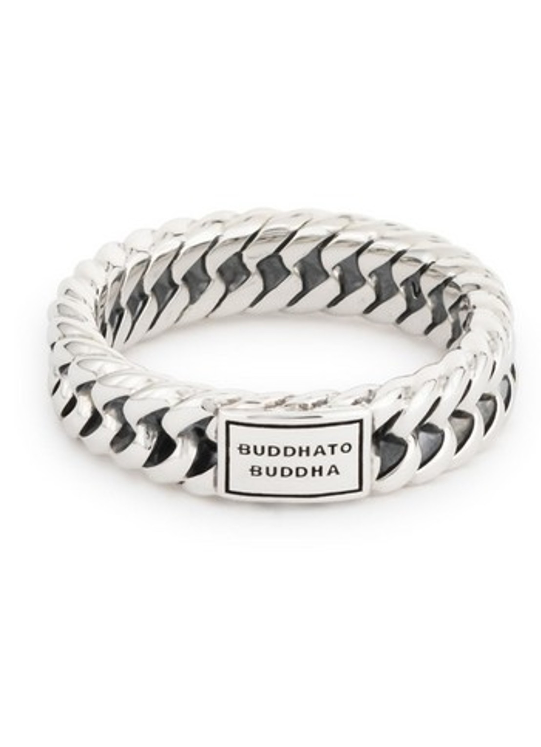 Buddha to Buddha Chain XS ring van zilver - voorkant 3 zilver