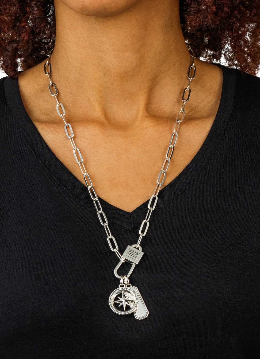 Buddha to Buddha Chainlink Lock ketting van zilver - detail zilver