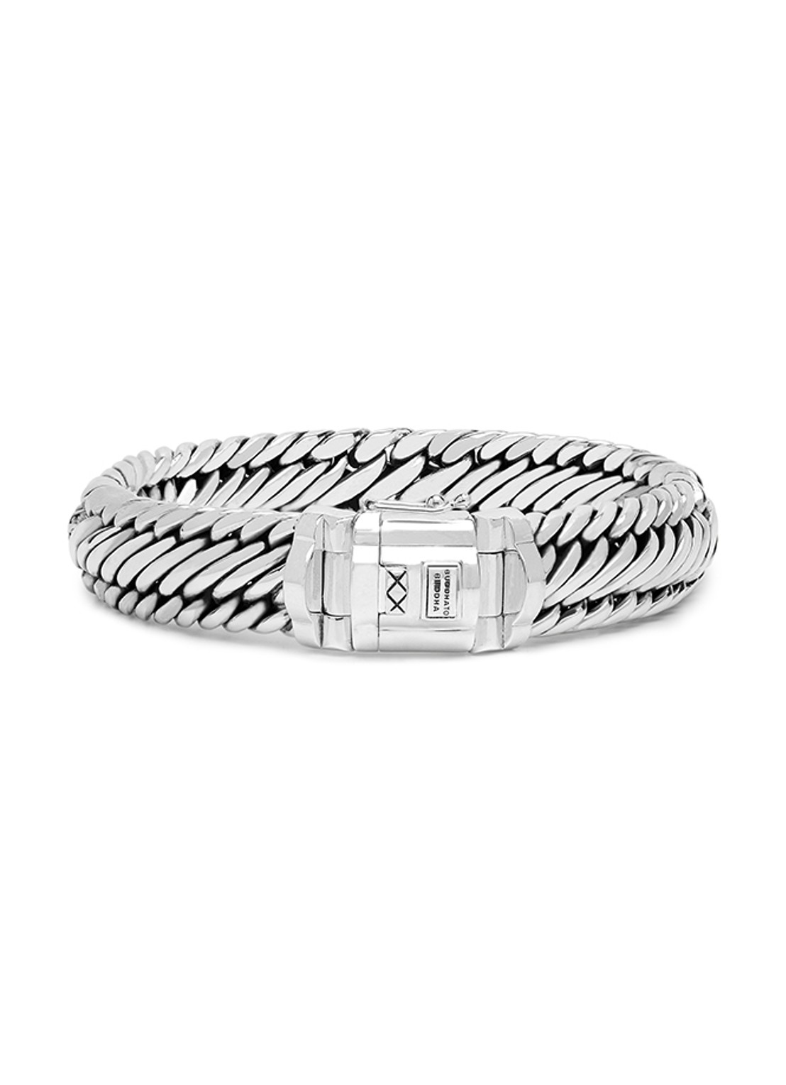 Buddha to Buddha Edwin/Ben Small schakelarmband van zilver - voorkant 3 zilver