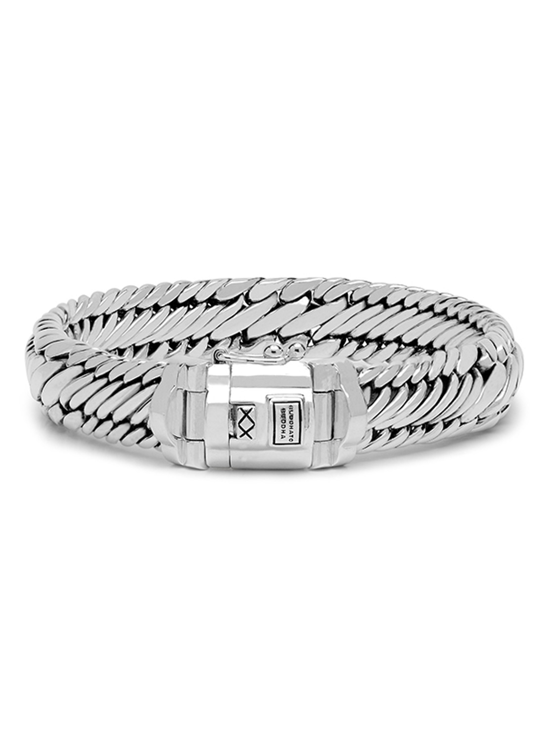 Buddha to Buddha Edwin/Ben XS schakelarmband van zilver - voorkant 4 zilver