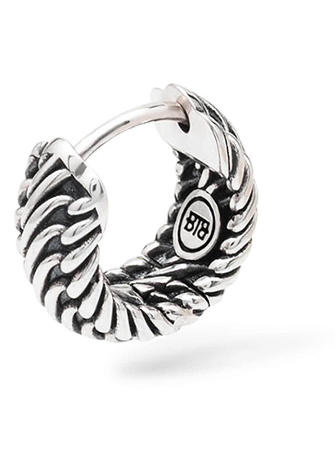 Buddha to Buddha Edwin enkele oorring van zilver - voorkant zilver