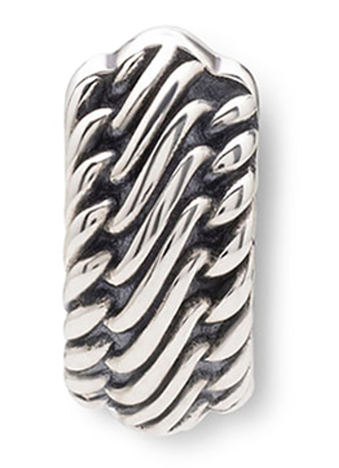Buddha to Buddha Edwin enkele oorring van zilver - voorkant 2 zilver