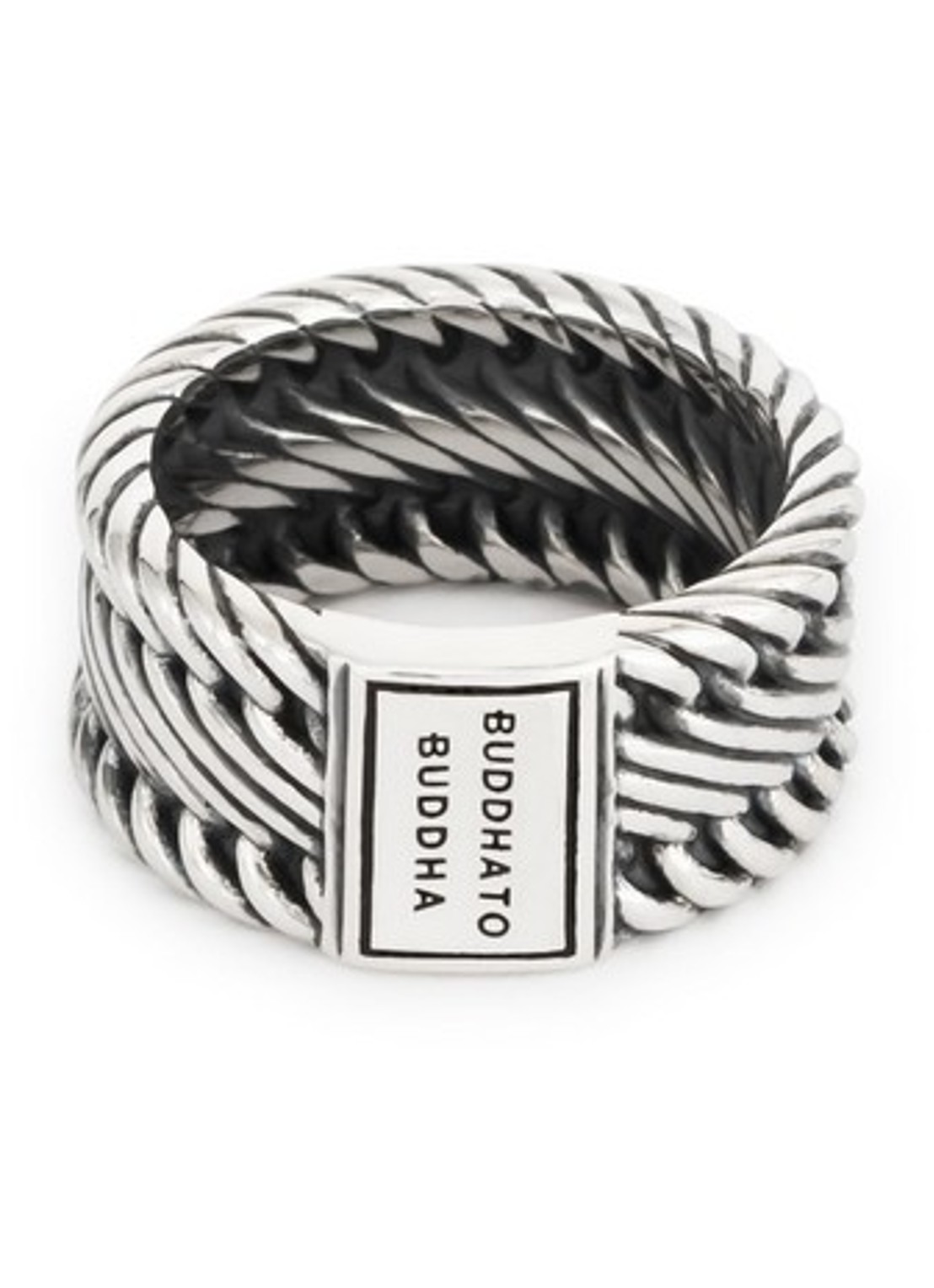 Buddha to Buddha Edwin Small ring van zilver - voorkant 4 zilver