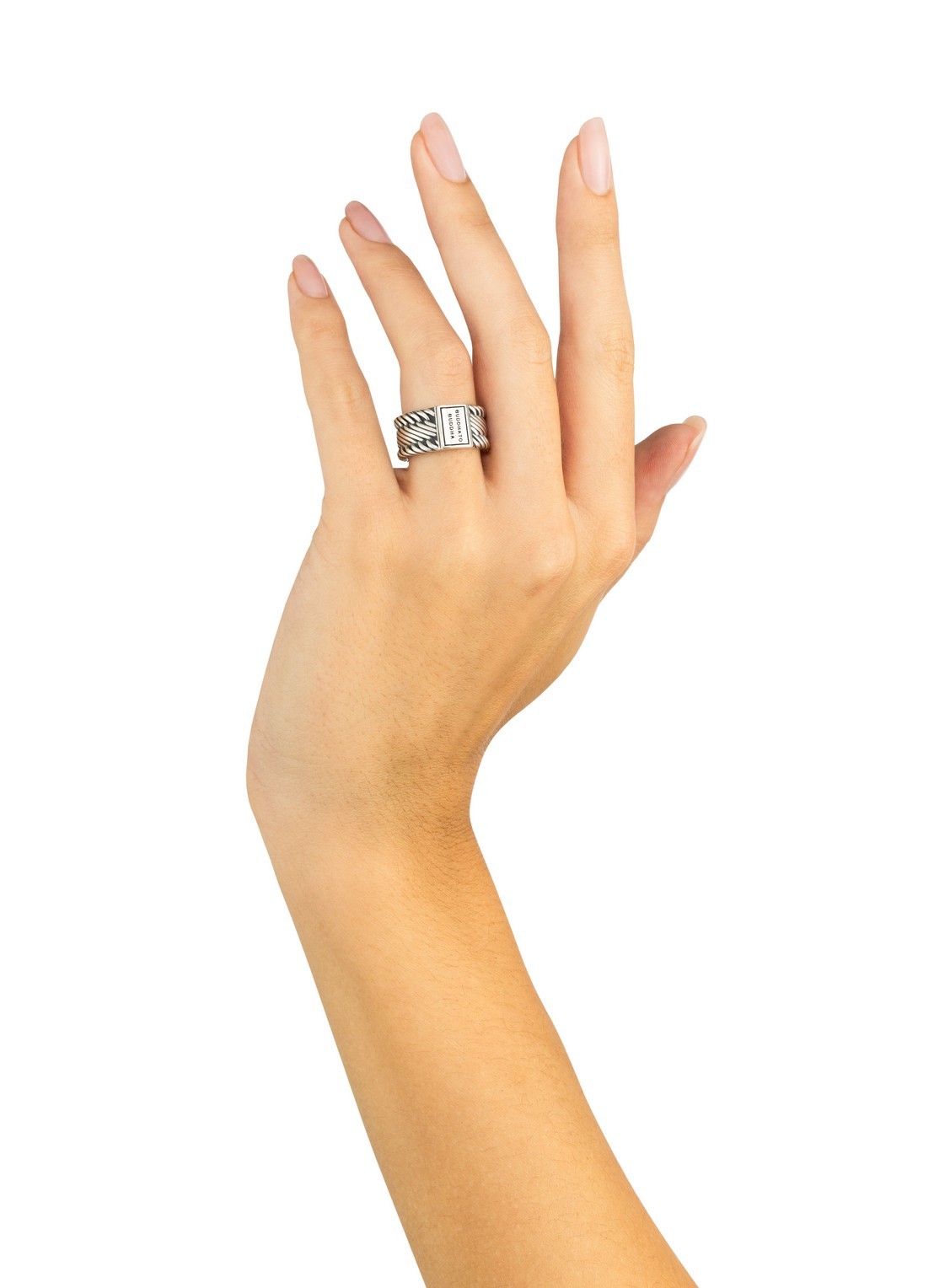 Buddha to Buddha Edwin Small ring van zilver - voorkant 5 zilver