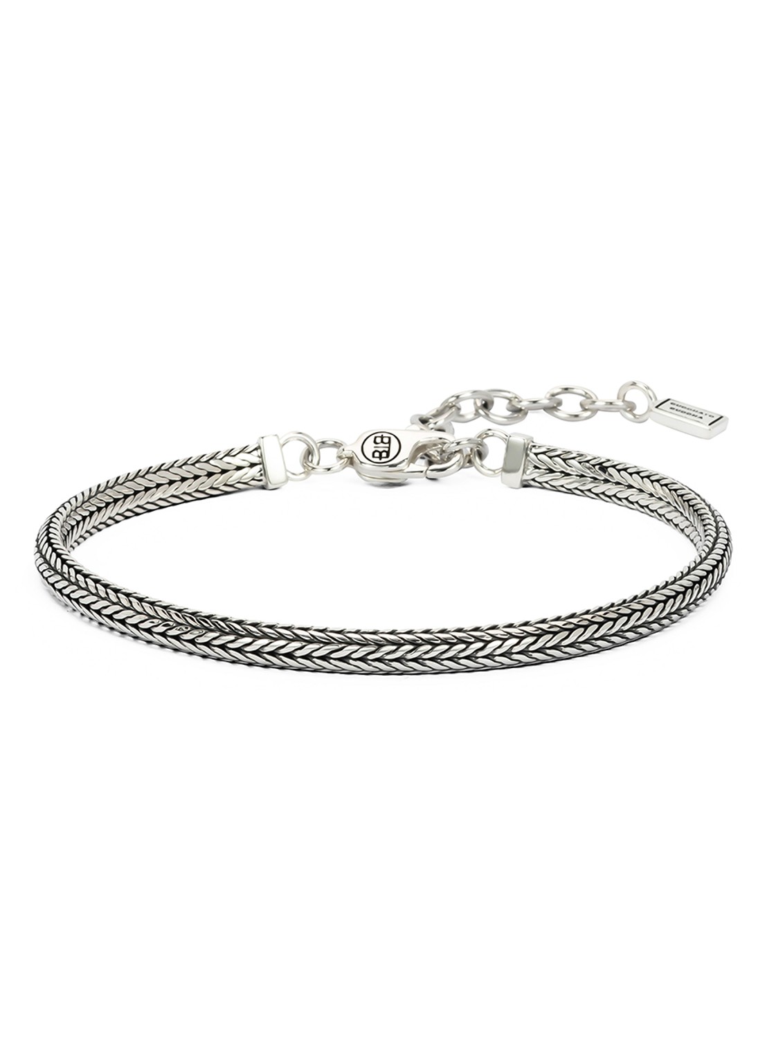 Buddha to Buddha Ellen armband van zilver - voorkant zilver