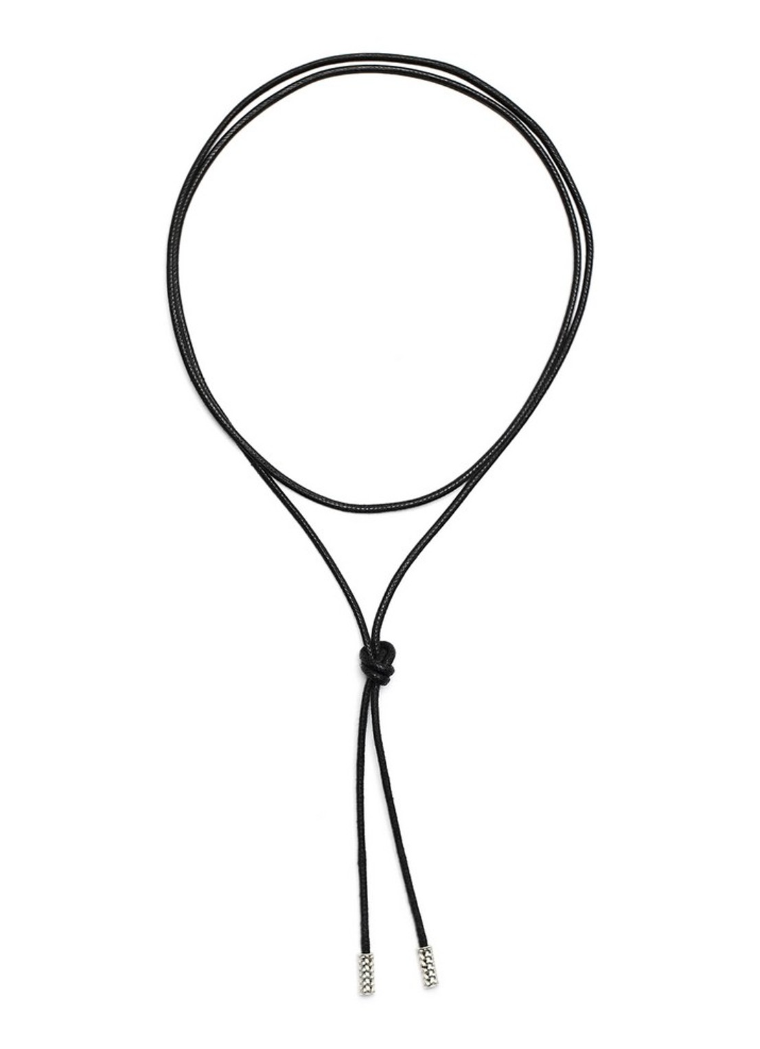 Buddha to Buddha Ellen koord ketting   - voorkant 4 zilver