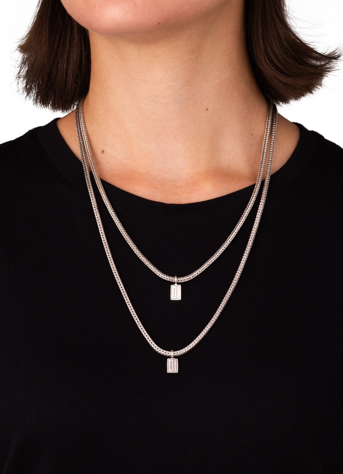 Buddha to Buddha Ellen Mini schakelketting van zilver - voorkant zilver
