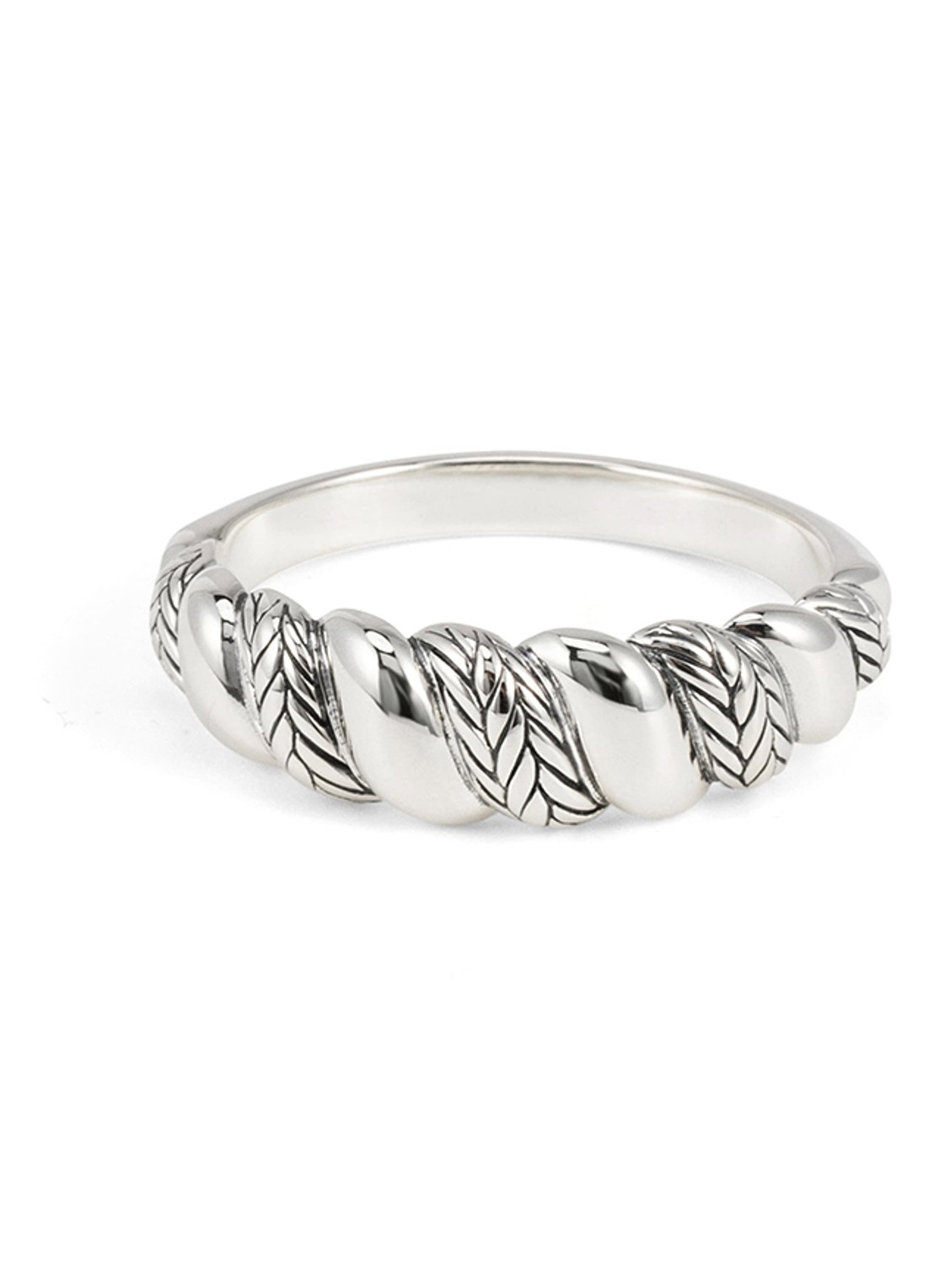 Buddha to Buddha Ellen ring van zilver - voorkant 4 zilver