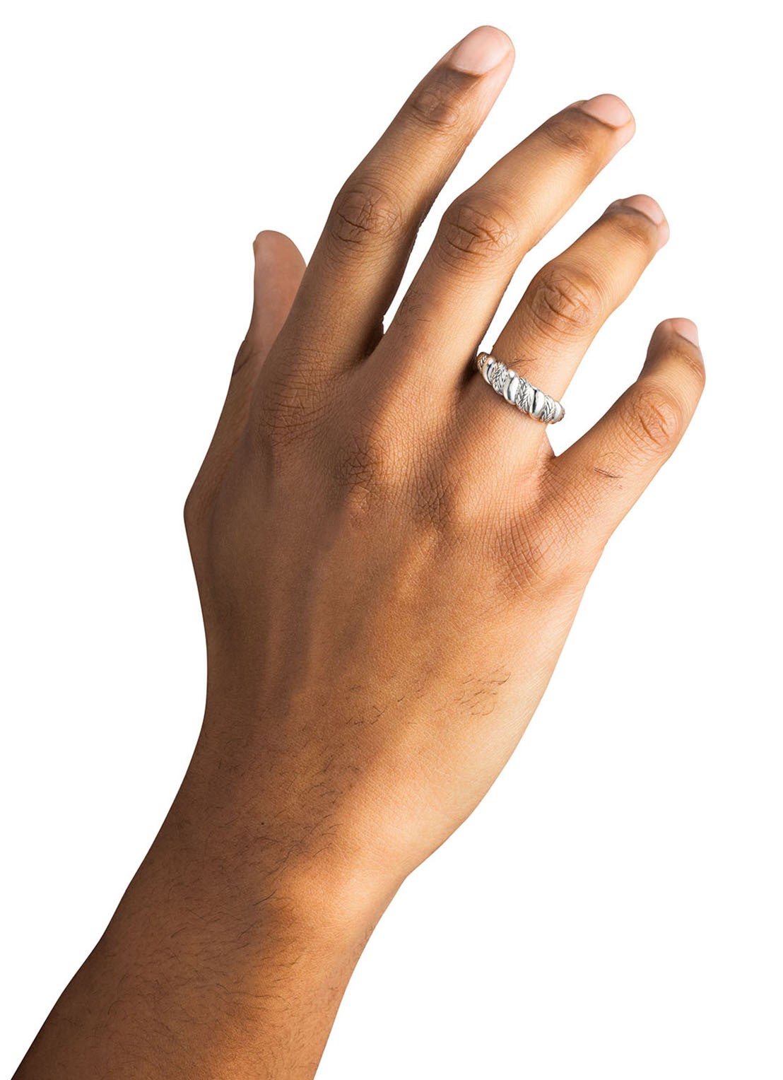 Buddha to Buddha Ellen ring van zilver - voorkant 5 zilver