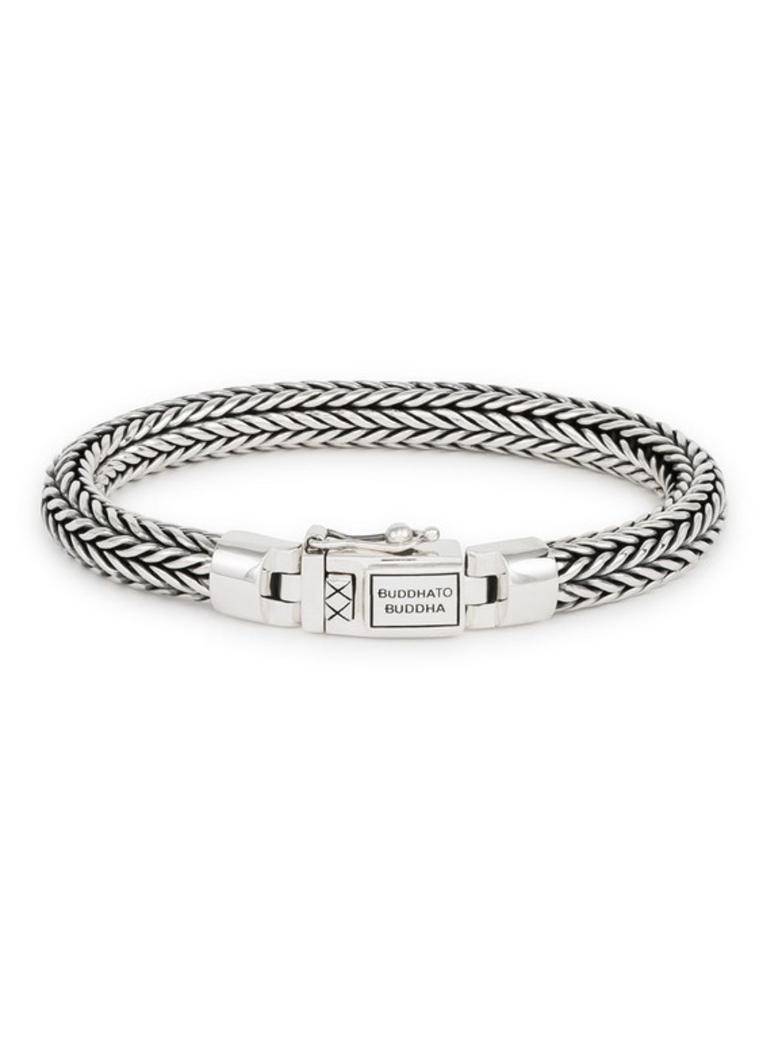 Buddha to Buddha Ellen schakelarmband van zilver - voorkant zilver
