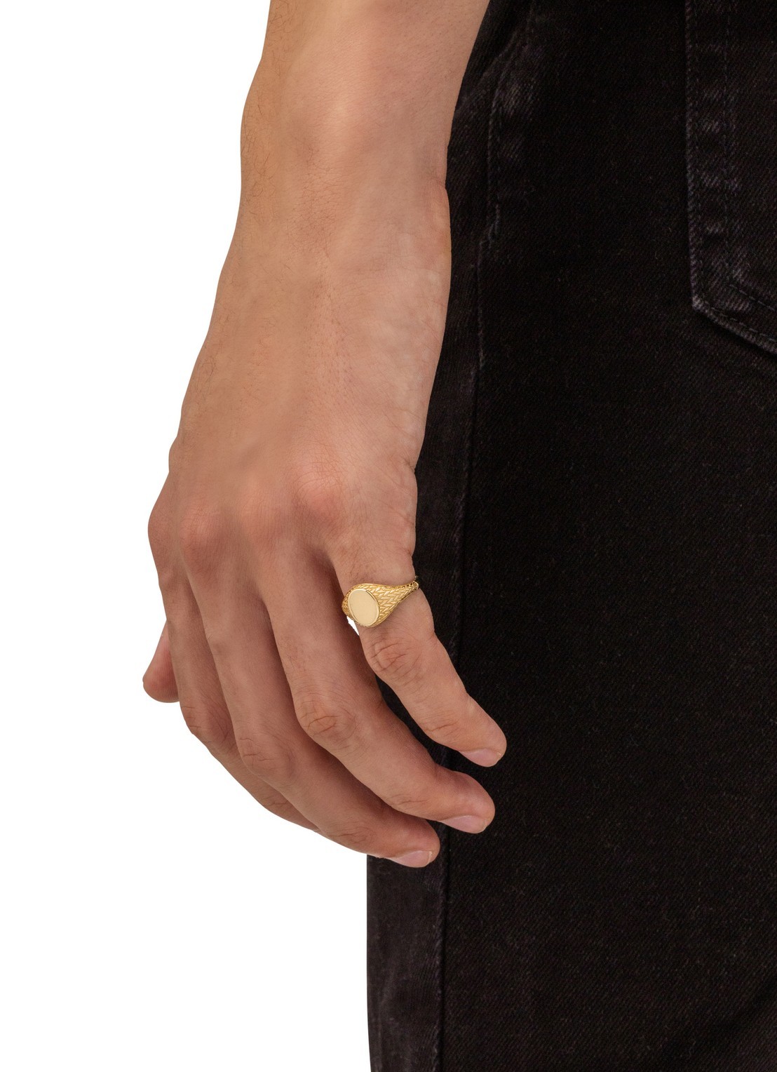 Buddha to Buddha Ellen Signet ring van 14 karaat geelgoud - detail 5 goud