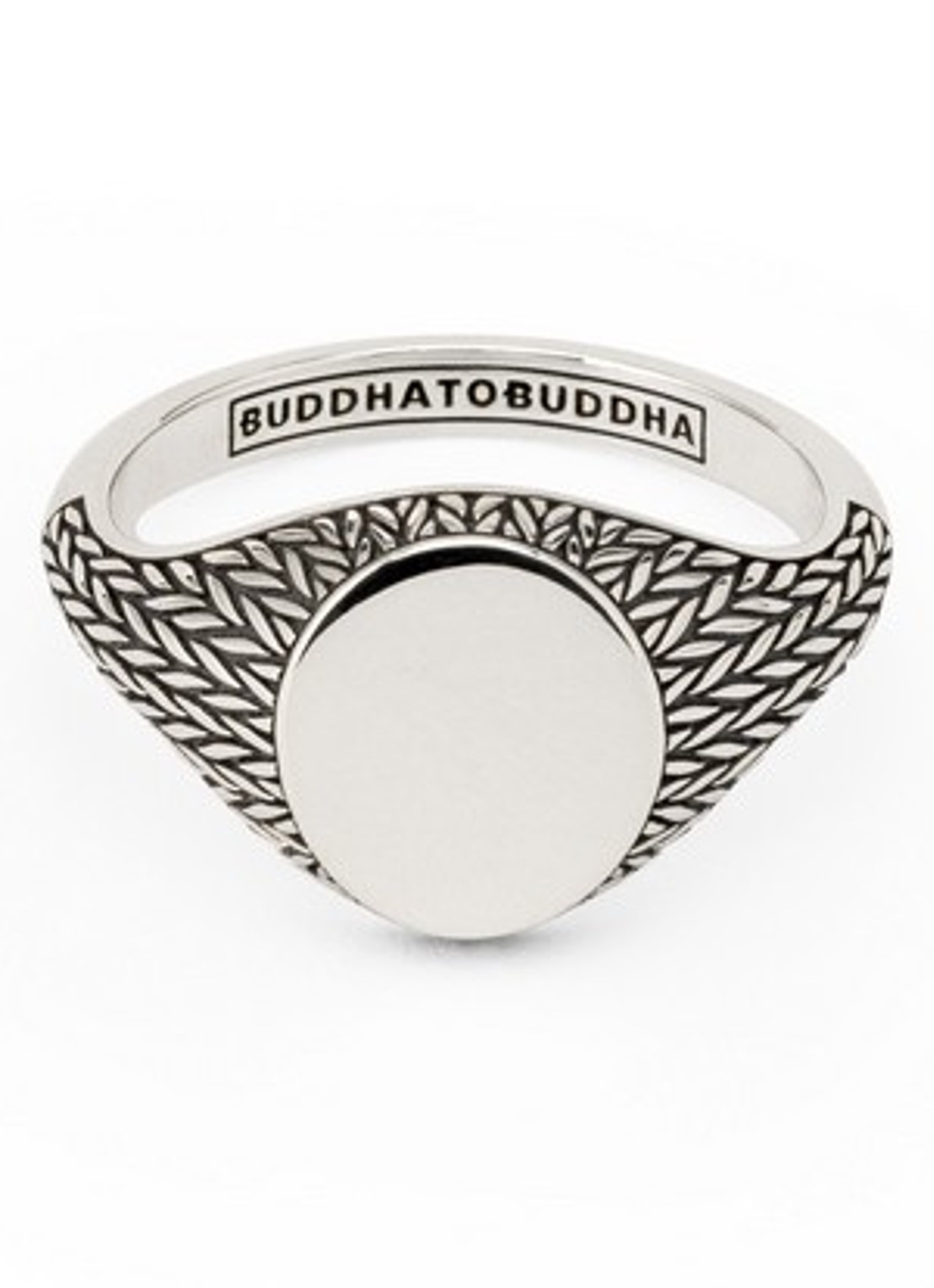 Buddha to Buddha Ellen Signet ring van zilver - voorkant zilver