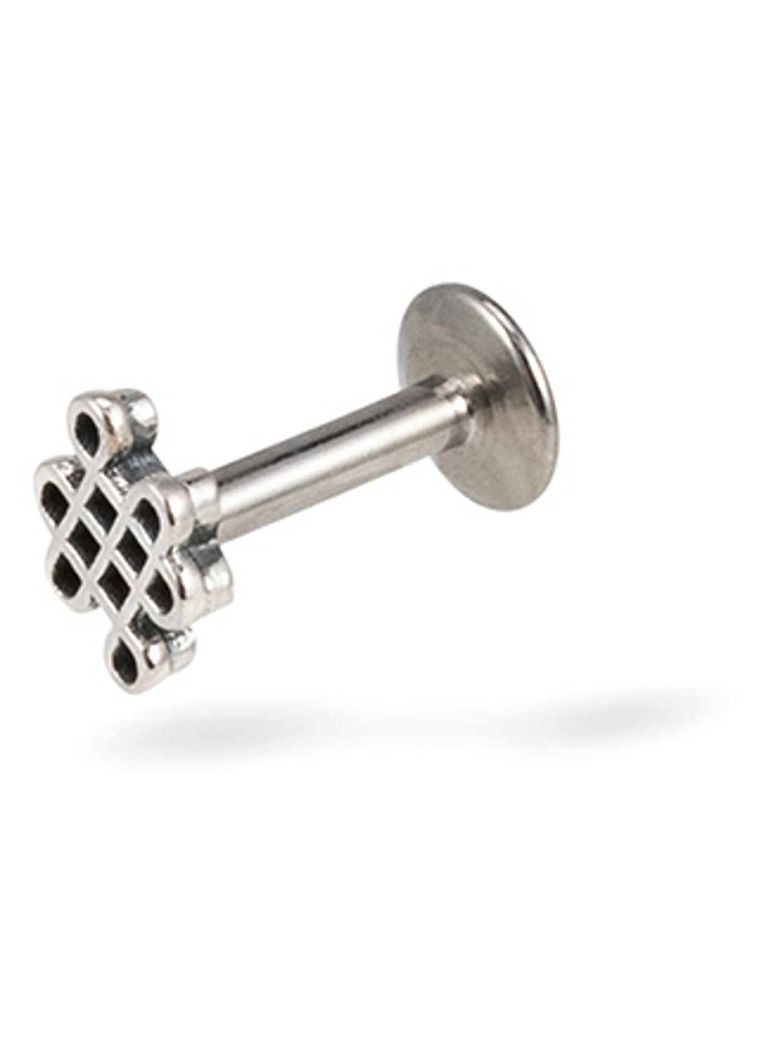 Buddha to Buddha Endless Knot enkele oorknopje van zilver  - detail 4 zilver